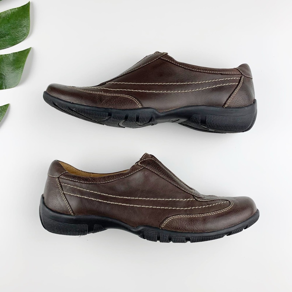 Natural Soul by Naturalizer Raise Loafers Slip On Brown Leather Women’s 8.5 - Picture 8 of 11